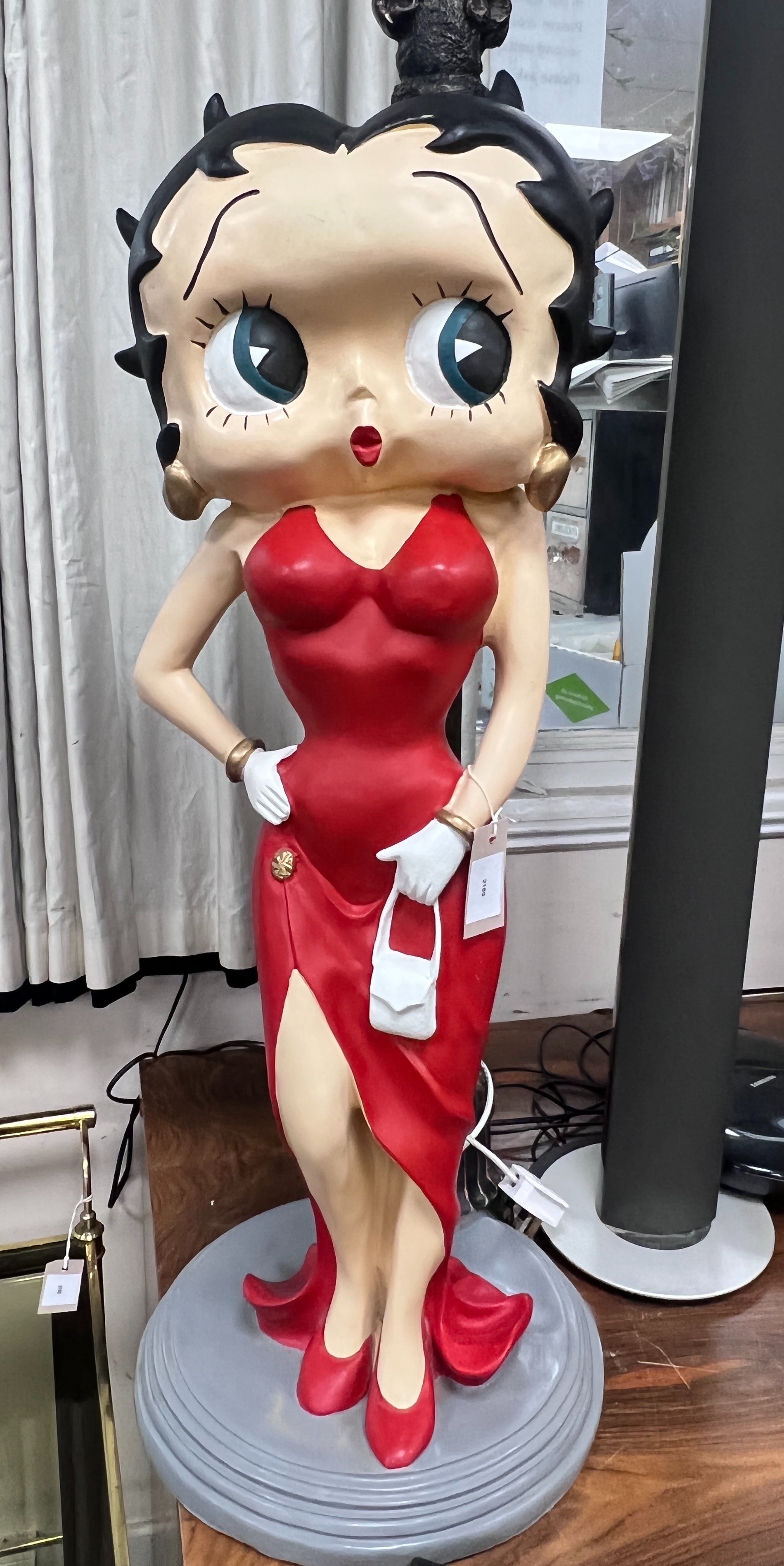 A modern composition 'Betty Boop' floor lamp, height 110cm